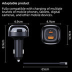 K10 Multi Port Fast Charging Cigarette Lighter PD 20W QC3.0 Dual Output Car Charger