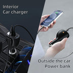 A13 Multifunctional QC3.0 Car Charger Safety Hammer Seatbelt Cutter with LED Flashlight, A13