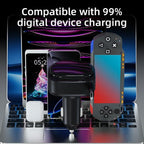 K8 PD 20W and QC 18W Fast Charger USB-A and USB-C Dual Port Car Charger with Retractable Type-C Cable, K8