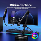 YANMAI X3R For Live Streaming / Recording RGB Lighting Desktop Noise Reduction Capacitor Microphone