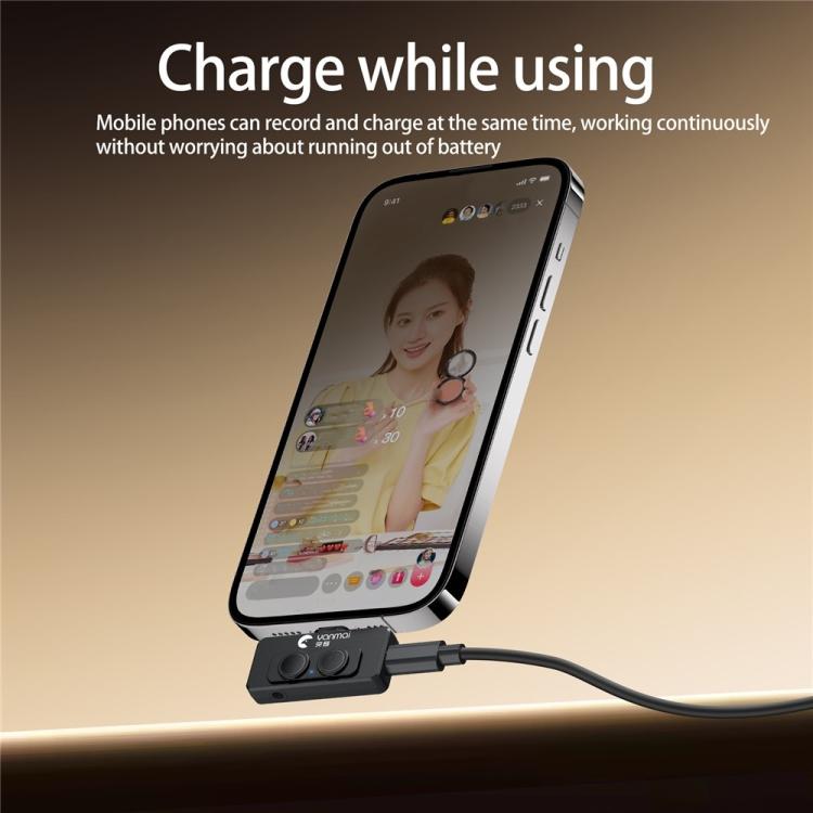 YANMAI R6 Vlogging / Recording Type-C Mini Microphone AI + ANC Smart Noise Reduction Mic