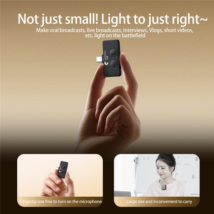 YANMAI R6 Vlogging / Recording Type-C Mini Microphone AI + ANC Smart Noise Reduction Mic