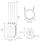 WAVLINK BE5100 WN573HBE2 With 8dBi High Gain Antenna IP67 Waterproof WiFi 7 Outdoor Router, US Plug, EU Plug, UK Plug, AU Plug