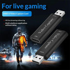 HU-01 Game Recording 1080P 60fps Live Streaming Adapter USB Video Capture Card HDMI to USB 2.0, HU-01