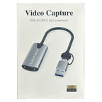 HU-04A 1080P 60Hz HDMI to Type-C / USB 2 in 1 Video Capture Card, HU-04A