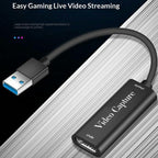 HU-02 HDMI to USB 3.0 Video Capture Card 1080P Game Live Streaming Adapter Cable, HU-02