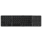 B089 ST Ultra Thin Tri-Folding Wireless Bluetooth Keyboard With Smart Trackpad, B089 ST