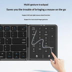 B089 ST Ultra Thin Tri-Folding Wireless Bluetooth Keyboard With Smart Trackpad, B089 ST