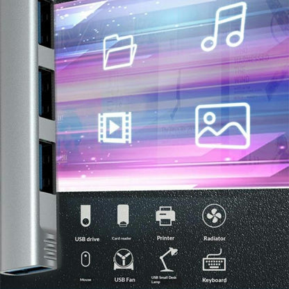 HC-77 Aluminum Alloy Portable USB-C / USB-A Plug HUB USB3.0 & 3 x USB 2.0 Docking Station, HC-77