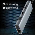 HC-84Q HD VGA RJ45 Ethernet Port Expansion Dock PD 60W Charging 11 in 1 USB-C Hub, HC-84Q
