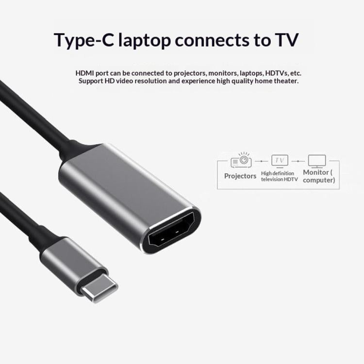 HC-61 HDMI Video Audio Sync Type-C to HDMI Cable 4K / 60Hz Adapter, HC-61