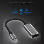 HC-61 HDMI Video Audio Sync Type-C to HDMI Cable 4K / 60Hz Adapter, HC-61