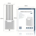 HW3000L IP67 Waterproof 3000Mbps WiFi 6 2.4 / 5G Dual Band High Gain Antenna POE Router, US Plug, EU Plug, UK Plug, AU Plug