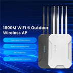 HW1800S WiFi 6 Outdoor Wireless Access Point 1800Mbps Waterproof  Dual Band Gigabit Router, US Plug, EU Plug, UK Plug, AU Plug