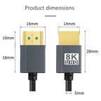 HDMI High-definition Cable 2.1 Version 8K Video Cable Computer TV Projector Connection Cable, 1.64ft, 3.3FT, 6.6FT