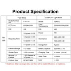 JMARY FM-06R For Camera Mini Flash Fill Light Hot Shoe Mount 300mAh Rechargeable LED Light
