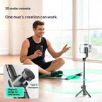 T01 Photography Mini Selfie Stick 69cm Extendable Tripod Bluetooth Remote Phone Holder Stand