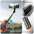 T01 Photography Mini Selfie Stick 69cm Extendable Tripod Bluetooth Remote Phone Holder Stand
