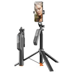 T02TK Bluetooth Remote Control Phone Tripod Stand 360 Degrees Rotation Selfie Stick Tripod