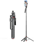 F06 Travel 1300mm Extendable Automatic Tripod One-Touch Deploy Selfie Stick Holder, F06