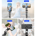 F06 Travel 1300mm Extendable Automatic Tripod One-Touch Deploy Selfie Stick Holder, F06