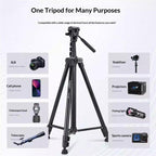 YUNTENG VCT-4000 For DSLR Phone Video 400cm Extended Professional Camera Tripod, VCT-4000