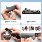 Lemorele SD1L M.2 NVMe SSD Enclosure Type-C 10Gbps Portable External Case, SD1L