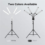 HD-150XJ 3200K-5600K Adjustable Remote Control 65W LED Photography Light 4-Arm Fill Light, US Plug, EU Plug, UK Plug, AU Plug