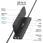 Lemorele TC96 Type-C Docking Station With Ethernet Port 4K HDMI PD Charging Hub