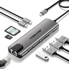 Lemorele TC39 9 in 1 Docking Station HDMI Ethernet 100W PD Laptop Connector