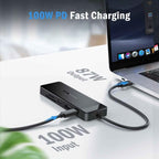 Lemorele TC92 9 in 1 Docking Station 4K Display Ethernet 100W PD Portable Connector