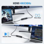 Lemorele TC90 7 in 1 Docking Station 4K Projection Gigabit Network 100W PD Connector