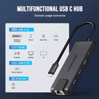 Lemorele TC24L 5 in 1 Docking Station 4K Ultra Display Fast Transfer 100W PD Adapter
