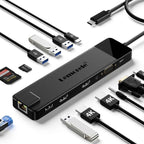 Lemorele TC100 13 in 1 Type-C Docking Station HDMI-compatible Gigabit PD Charging Adapter
