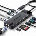 Lemorele TC93 10 in 1 Type-C Docking Station HDMI-compatible Gigabit PD Charging Adapter