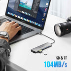 Lemorele TC38L 8 in 1 Type-C Docking Station HDMI-compatible Gigabit PD Charging Adapter