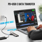 Lemorele TC38L 8 in 1 Type-C Docking Station HDMI-compatible Gigabit PD Charging Adapter