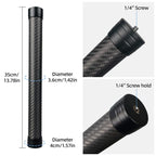 KE-36 For DJI RS3 / RS4 Gimbal Stabilizer 1 / 4 inch Screw Mount 35cm Carbon Fiber Extension Rod