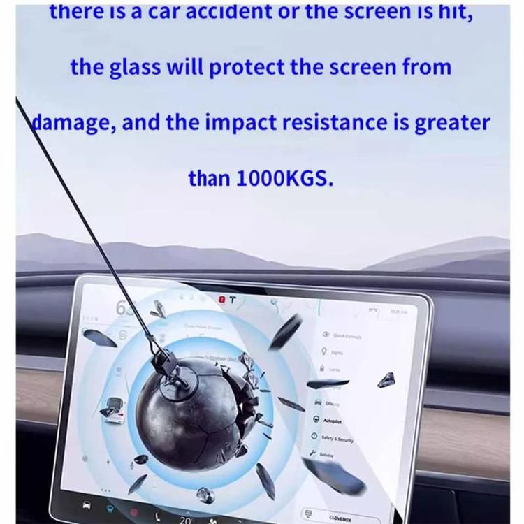 Easy Install Box Dust-Free Anti-Fingerprint Car Navigator Matte Tempered Glass Film, For Tesla Model Y Refresh 2025, For Tesla Model 3 Refresh, For Tesla Model 3 / Y