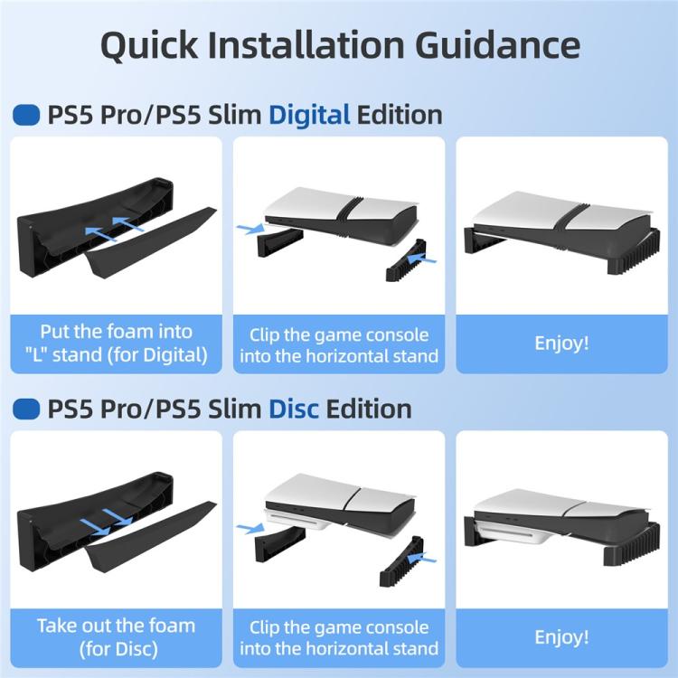 For PS5 Pro / PS5 Slim Digital Disc Edition 12 Game Discs Storage Cooling Base Holder