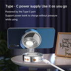 K08 3-Color Temperature Phone Photography Light 360 Degree Foldable Selfie Magnetic LED Ring Light