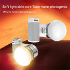 K08 3-Color Temperature Phone Photography Light 360 Degree Foldable Selfie Magnetic LED Ring Light