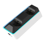 For PS5 / PS5 Slim / PS5 Pro / PS5 Edge 9-RGB Light Modes Fast Charge Station