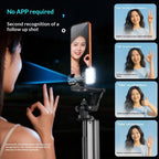 Q54 RGB Fill Light AI Gimbal Selfie Stick Face Tracking Magnetic Extendable Phone Tripod Stand, Q54