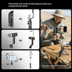 T01S For Live Streaming 3-in-1 Extendable Bluetooth Remote Phone Holder Stand Selfie Stick Tripod, T01S