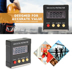 RZ2010 360 Degree Mini Digital Protractor Inclinometer Electronic Level Box Magnetic Base Measuring Tools