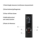 JQ-40 Mini Laser Distance Meter 40m Rechargeable Digital Handheld Laser Rangefinder Portable Laser Range Finder Build Measure, 40m