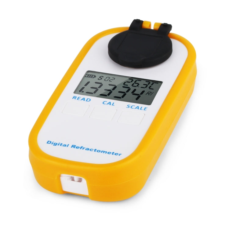 DR202 Digital Sea Water Refractometer Seawater Salinity Meter Specific Gravity Range 0―100‰ Chlorinity 0~57‰ Refractometer, DR202