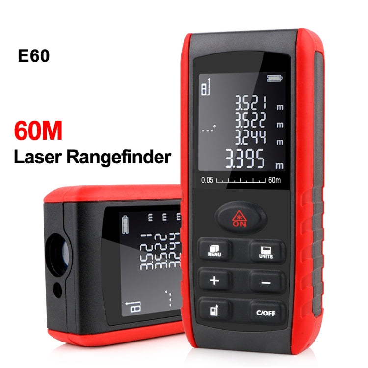 E60 Laser Rangefinder Laser Distance Meter Measuring Device Digital Handheld Tools Module Range 60m Range Finder, E60