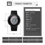 SKMEI 1497 Fashion Simple Backlight Single Display Electronic Watch Timing Alarm Watch